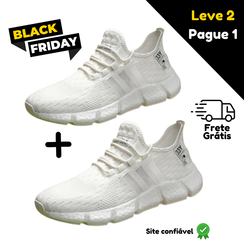 2 Pares Tênis New Fast Pró - Exclusivo 2024 (Bege+Bege)