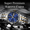 Relógio Quartzo em Aço Inoxidável (Luxo)