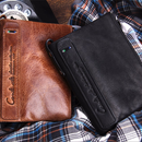 Carteira em Couro Legítimo Contact's com Proteção RFID