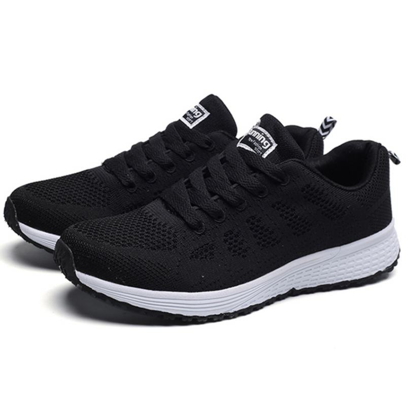 2 Pares Tenis Ortopédico Confort Running (Preto+Preto) + Palmilha Tecnológica Grátis