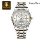 Relógio Quartzo em Aço Inoxidável (Luxo)