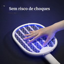 Raquete MegaZap 2 em 1 Mata Mosquito com poder de Atração