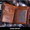 Carteira em Couro Legítimo Contact's com Proteção RFID