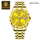 Relógio Quartzo em Aço Inoxidável (Luxo)