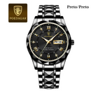 Relógio Quartzo em Aço Inoxidável (Luxo)