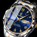 Relógio Quartzo em Aço Inoxidável (Luxo)