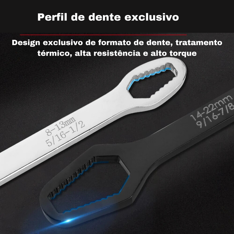 Chave Titânium 15 em 1 - 8 a 22mm E-Tork