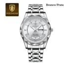 Relógio Quartzo em Aço Inoxidável (Luxo)