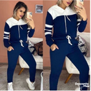 Conjunto De Frio Calça + blusa - Moletom Malha Crepe Com Capuz