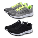2 Pares Tenis Ortopédico Confort Running (Preto+Verde) + Palmilha Tecnológica Grátis