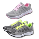 2 Pares Tenis Ortopédico Confort Running (Cinza+Verde) + Palmilha Tecnológica Grátis