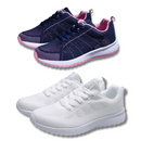 2 Pares Tenis Ortopédico Confort Running (Azul+Branco) + Palmilha Tecnológica Grátis