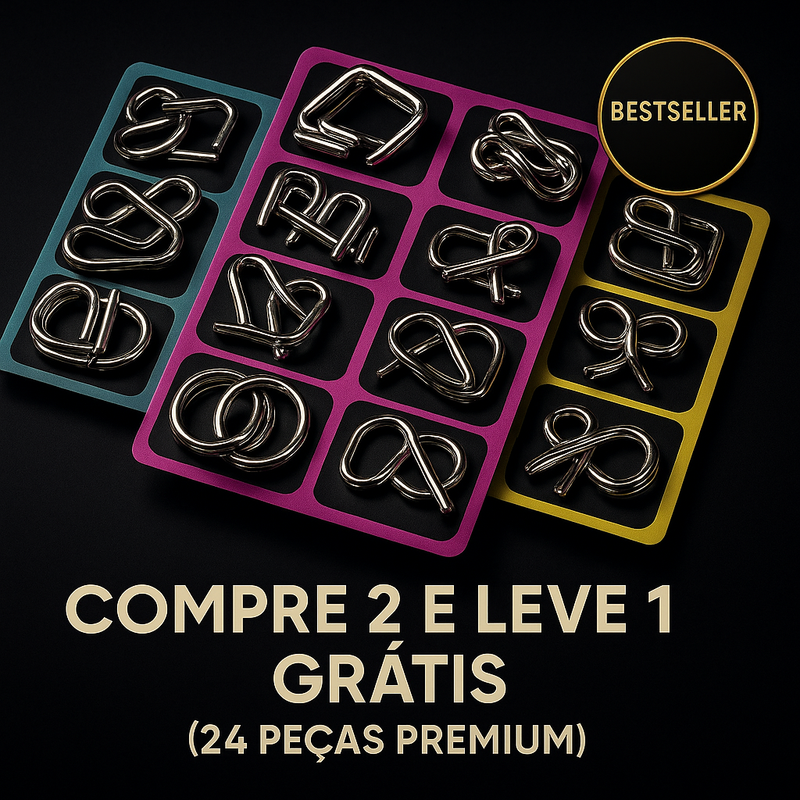 Kit de Quebra-Cabeças Metálicos TitanLock – Domine os mecanismos ocultos