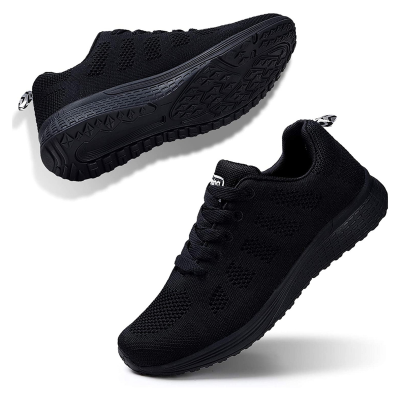 2 Pares Tenis Ortopédico Confort Running (Preto-Preto+Preto-Preto) + Palmilha Tecnológica Grátis
