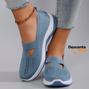 2 pares Ultra Comfort Ortopédico Calce Fácil + Palmilha grátis Azul + Cinza