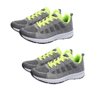 2 Pares Tenis Ortopédico Confort Running (Verde+Verde) + Palmilha Tecnológica Grátis