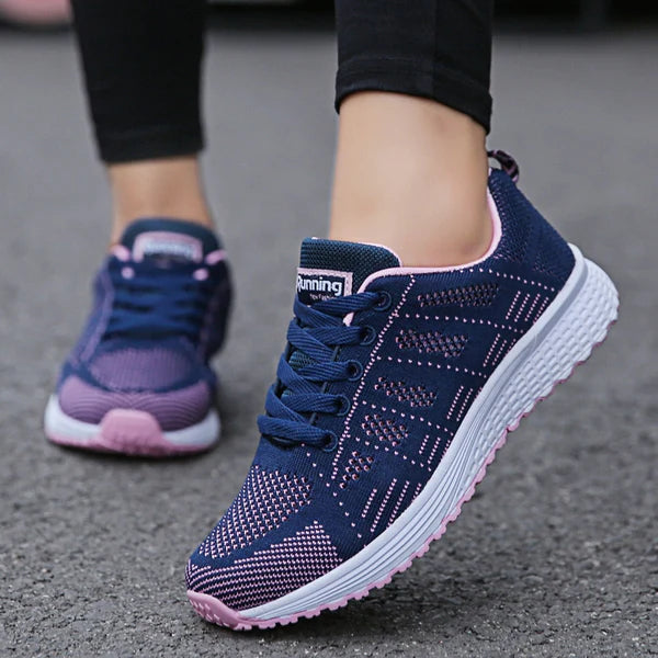 2 Pares Tenis Ortopédico Confort Running (Preto+Azul) + Palmilha Tecnológica Grátis