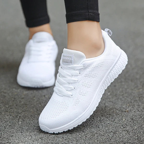2 Pares Tenis Ortopédico Confort Running (Azul+Branco) + Palmilha Tecnológica Grátis