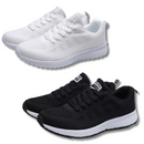 2 Pares Tenis Ortopédico Confort Running (Preto+Branco) + Palmilha Tecnológica Grátis