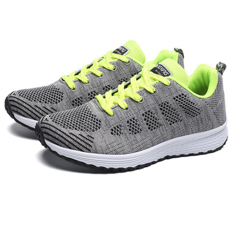 2 Pares Tenis Ortopédico Confort Running (Azul+Verde) + Palmilha Tecnológica Grátis