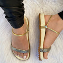 Sandália Papete Confort com Brilho