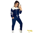 Conjunto De Frio Calça + blusa - Moletom Malha Crepe Com Capuz