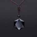 AMULETO SAGRADO - OBSIDIANA NEGRA DO TIBET