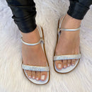 Sandália Papete Confort com Brilho