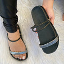 Sandália Papete Confort com Brilho