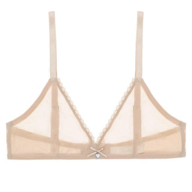 Sutiã Lingerie  Tendência 2022 de Malha Transparente