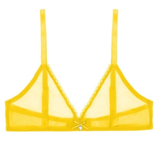 Sutiã Lingerie  Tendência 2022 de Malha Transparente